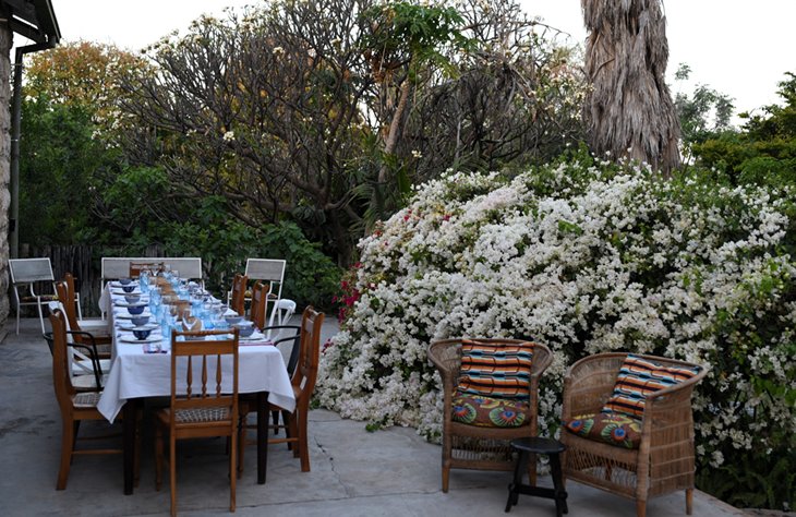 table set for function at hh820 in the garden